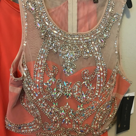 NWT GORGEOUS CORAL 2pc DRESS - Picture 2 of 2